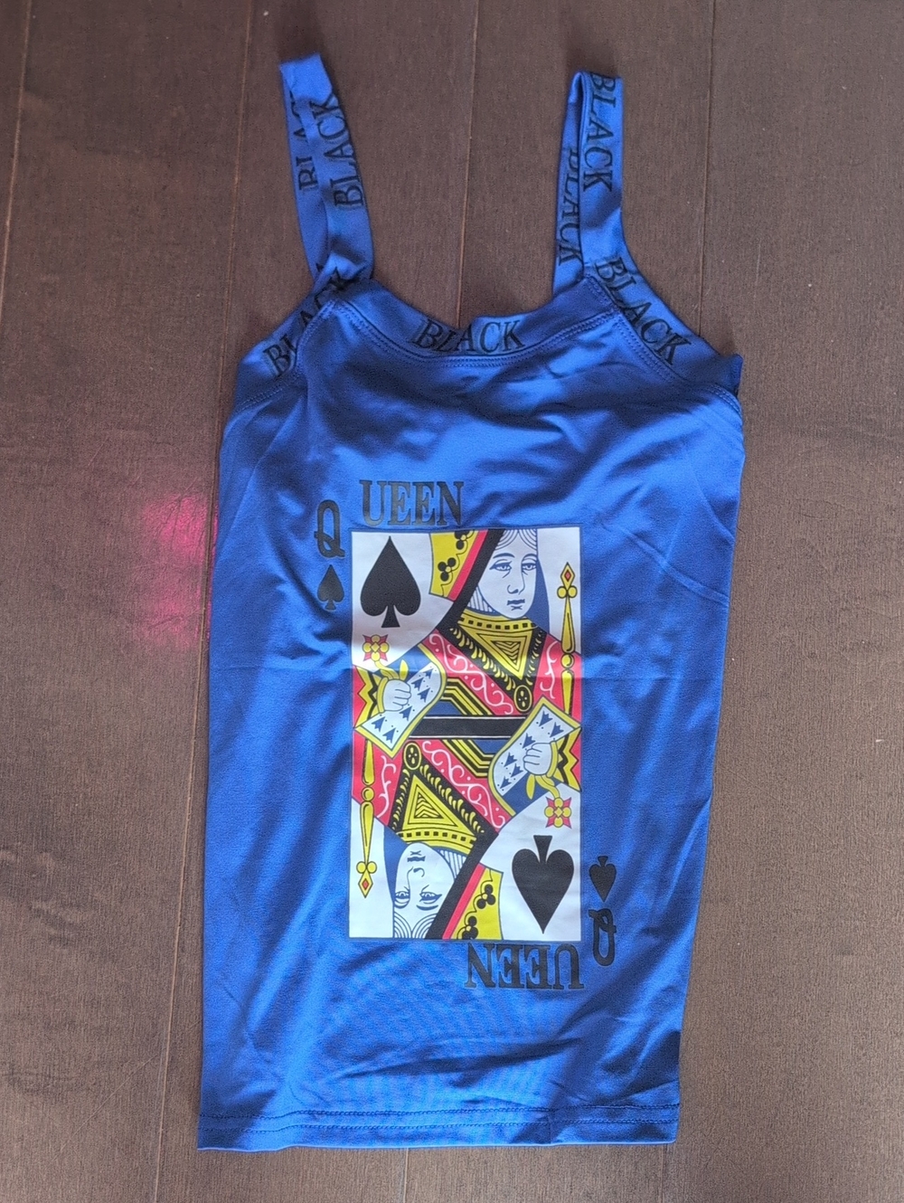 Blue Queen of Spades Tank Top